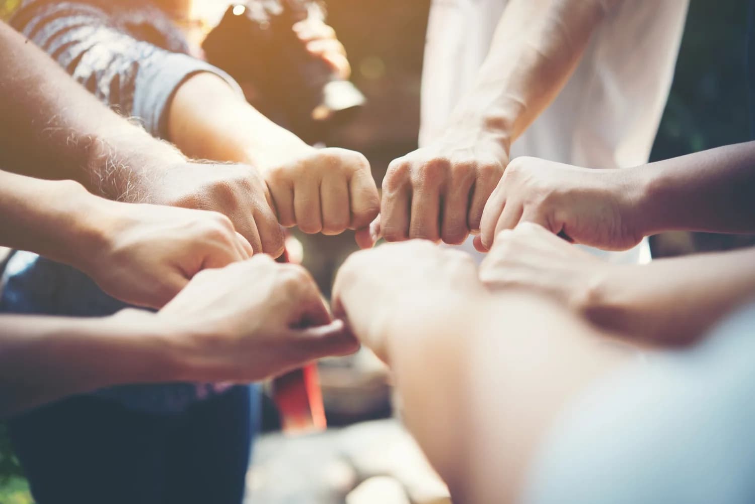 Hands joined in support