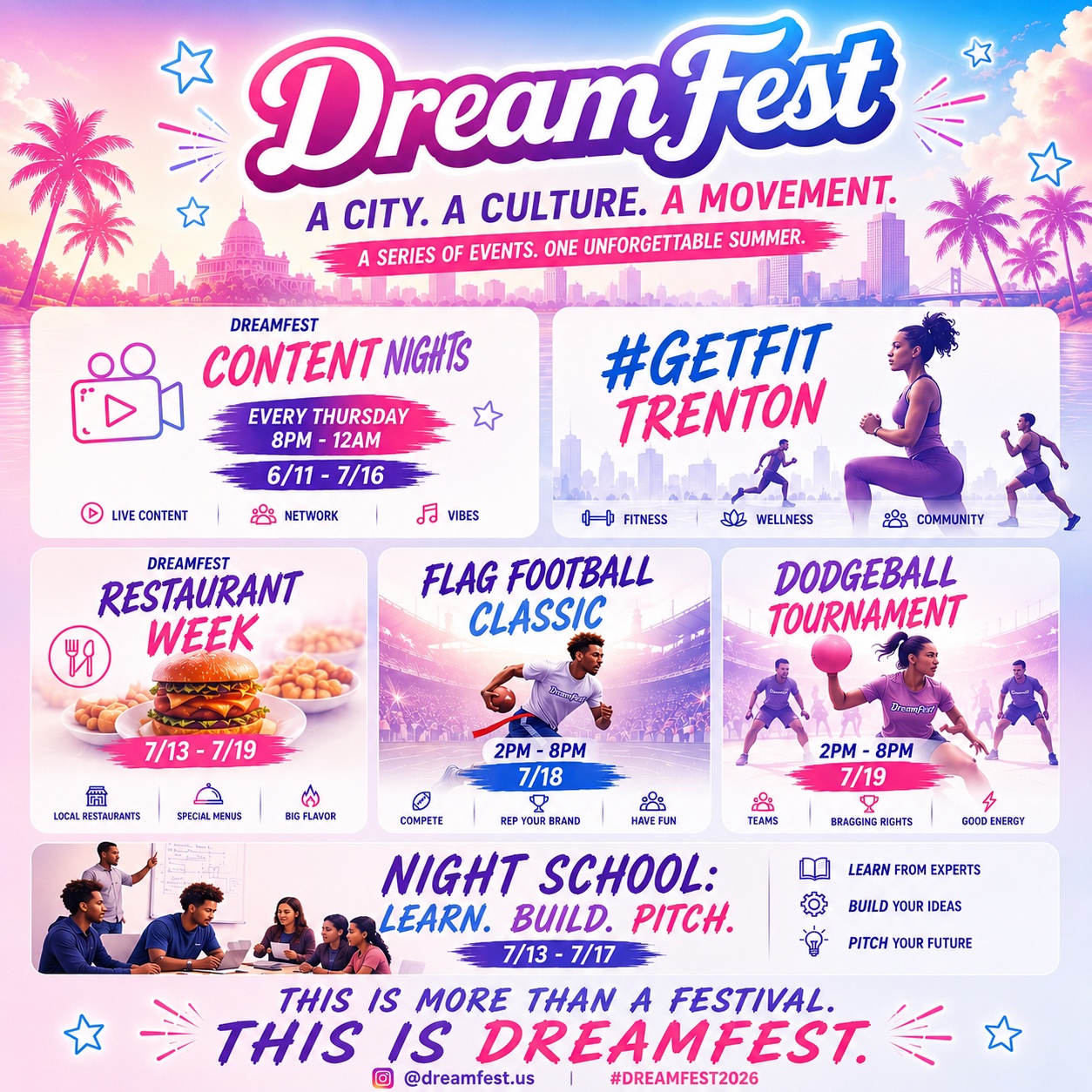 DreamFest 2026 event graphic for Trenton.